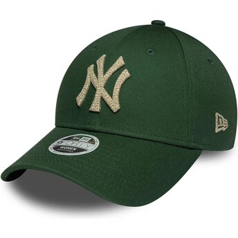 Sapkák ívelt zöld állítható 9FORTY Metallic New York Yankees MLB New Era