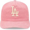 sapkak-ivelt-rozsaszin-allithato-19twenty-precurved-corduroy-pastel-los-angeles-dodgers-mlb-new-era