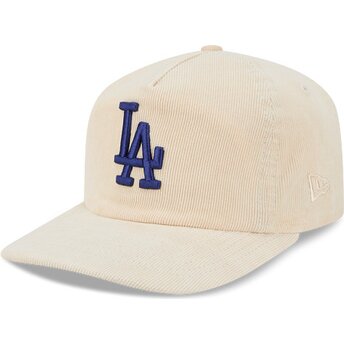 Sapkák ívelt bézs állítható 19TWENTY Precurved Corduroy Pastel Los Angeles Dodgers MLB New Era