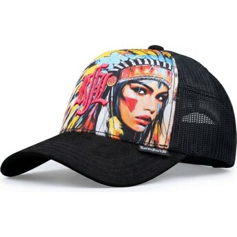Sapkák ívelt fekete snapback Nº235 Apache Rock’nFreeLife