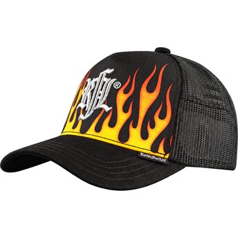 Sapkák ívelt fekete snapback N°216 Burning Rock’nFreeLife