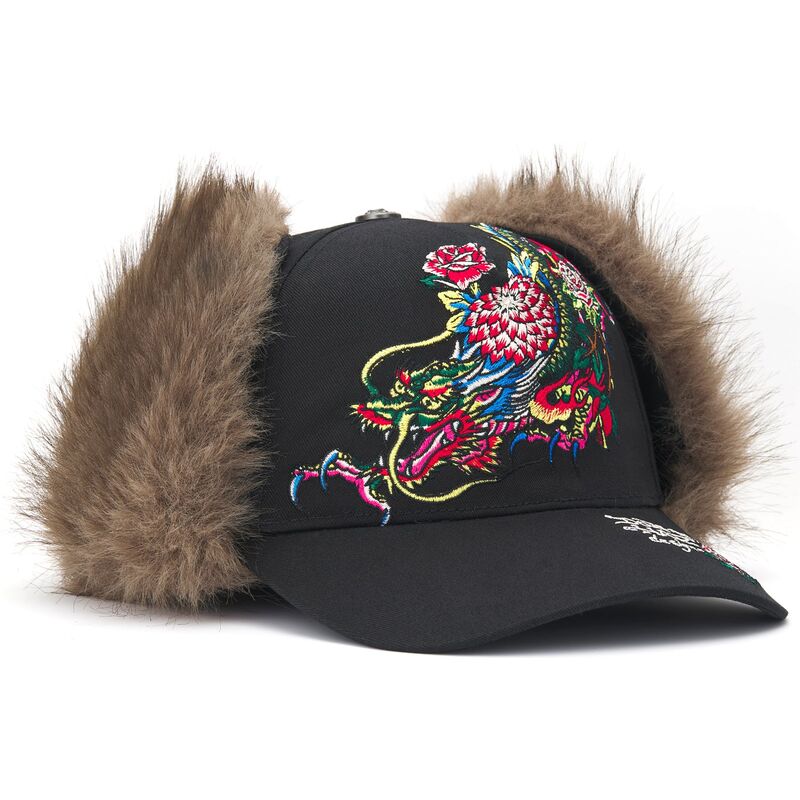 sapkak-ivelt-fekete-illesztett-crawling-trapper-ed-hardy