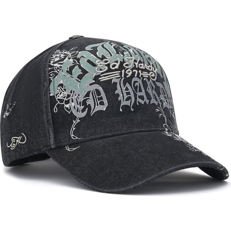 sapkak-ivelt-fekete-allithato-distressed-floral-gothic-ed-hardy