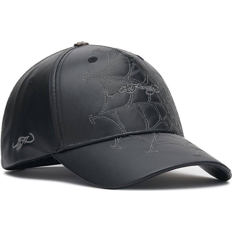 sapkak-ivelt-fekete-allithato-spiderweb-pu-leather-ed-hardy