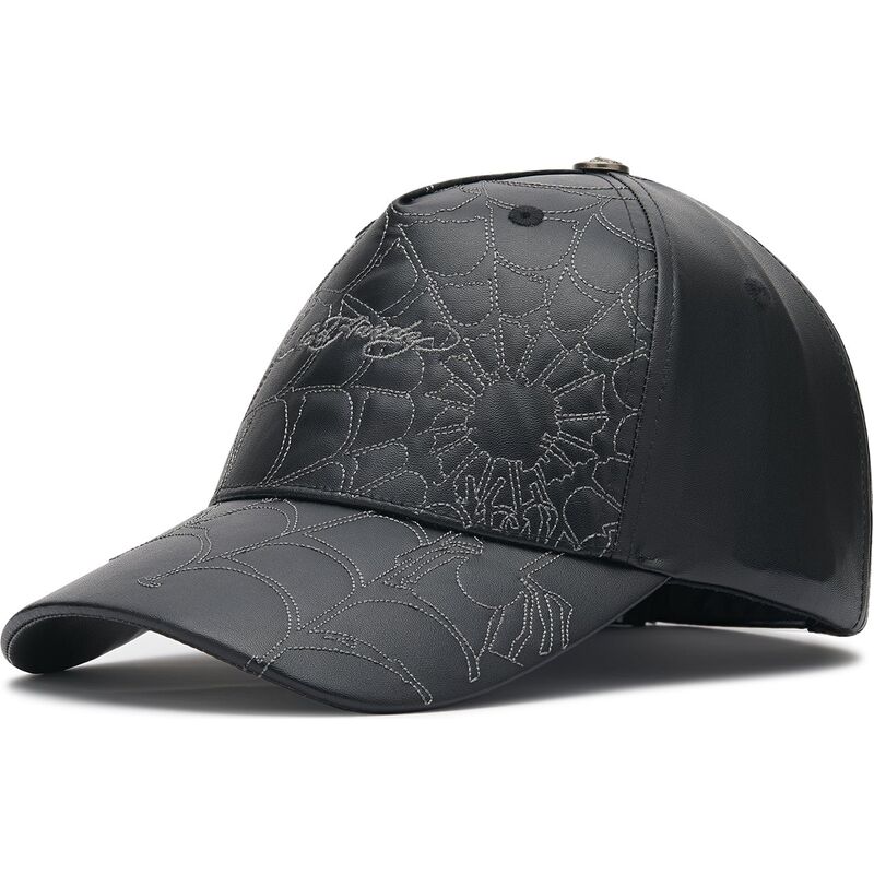 sapkak-ivelt-fekete-allithato-spiderweb-pu-leather-ed-hardy