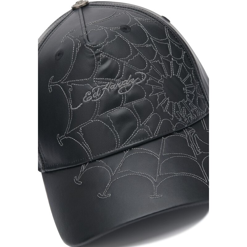 sapkak-ivelt-fekete-allithato-spiderweb-pu-leather-ed-hardy