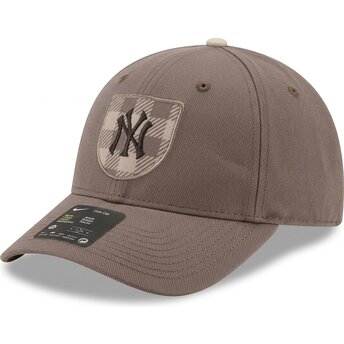 Sapkák ívelt barna snapback Dri-Fit Rise Structured New York Yankees MLB Nike
