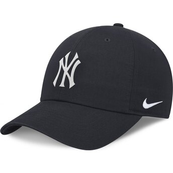 Sapkák ívelt sötétkék állítható Club Unstructured Organic Cotton New York Yankees MLB Nike