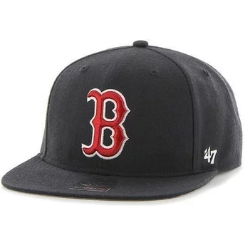 47 Brand Flat Brim MLB Boston Red Sox Smooth Snapback Cap marineblau