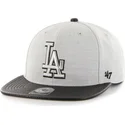 graue-flache-snapback-kappe-mit-seitlichem-logo-der-mlb-los-angeles-dodgers-von-47-brand