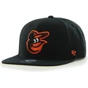 schwarze-flache-snapback-kappe-mit-seitlichem-mlb-baltimore-orioles-logo-von-47-brand