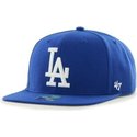 47-brand-flat-brim-seitliches-logo-mlb-los-angeles-dodgers-smooth-snapback-cap-blau-