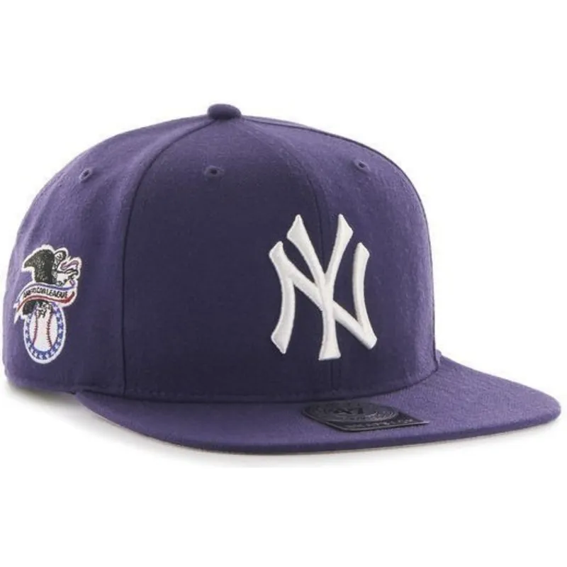sapkak-lapos-lila-snapback-lateral-new-york-yankees-mlb-47-brand sapkak-lapos-lila-snapback-lateral-new-york-yankees-mlb-47-brand