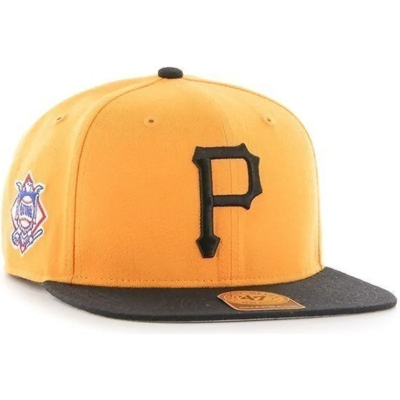 sapkak-lapos-sarga-snapback-leteral-pittsburgh-pirates-mlb-47-brand