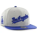 graue-snapback-kappe-mit-flachem-schirm-und-seitlichem-mlb-los-angeles-dodgers-logo-von-47-brand