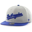 graue-snapback-kappe-mit-flachem-schirm-und-seitlichem-mlb-los-angeles-dodgers-logo-von-47-brand
