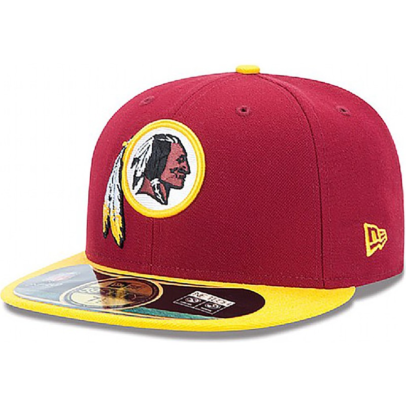 new-era-flat-brim-59fifty-authentic-on-field-game-washington-rotskins-nfl-fitted-cap-rot