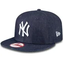 new-era-new-york-yankees-mlb-9fifty-essential-denim-snapback-kappe-in-marineblau