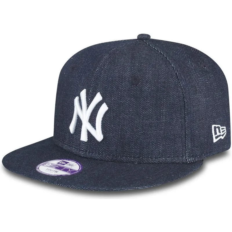 sapkak-lapos-sotetkek-snapback-gyereknek-9fifty-essential-denim-new-york-yankees-mlb-new-era